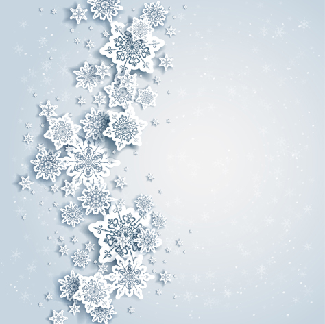 Paper snowflake background 3 creative vector