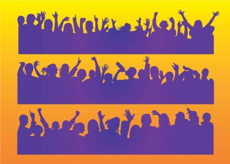 Party People Silhouette vector