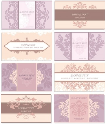 Patterns card template vector graphic