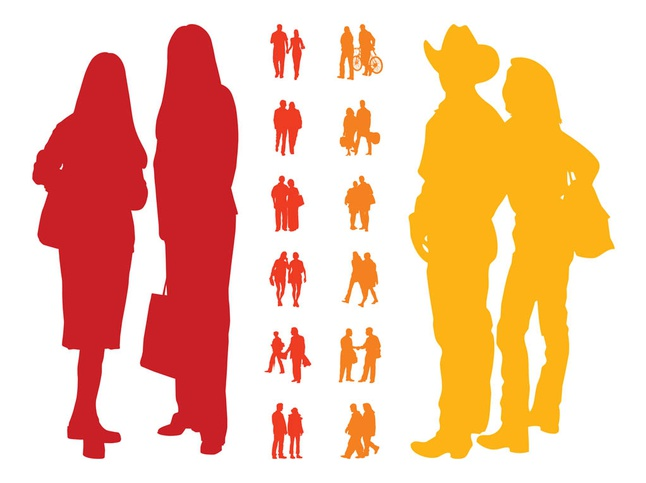 People In Couples free vector