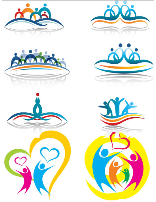 People Logotypes set vector
