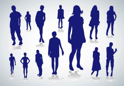 People Silhouettes vector