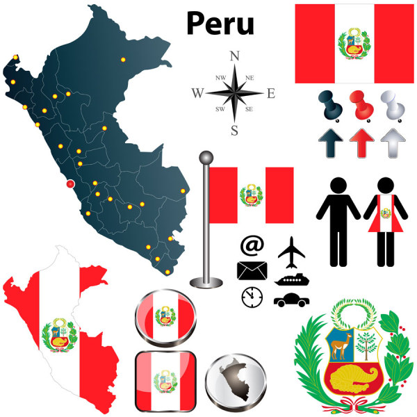 Peru elements vector