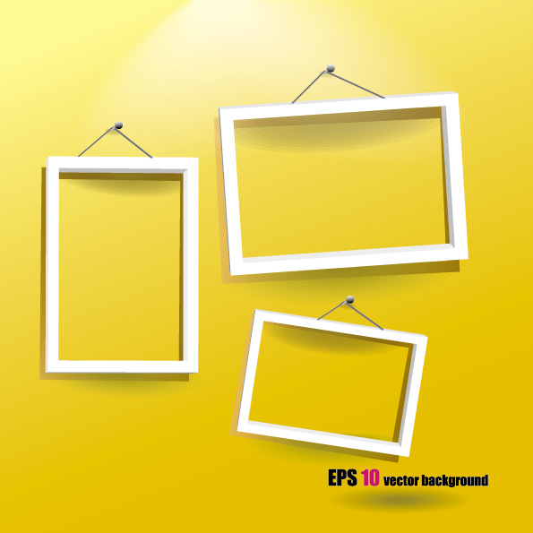 Photo frame background vector