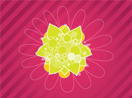 Pink Flower Design background vector material