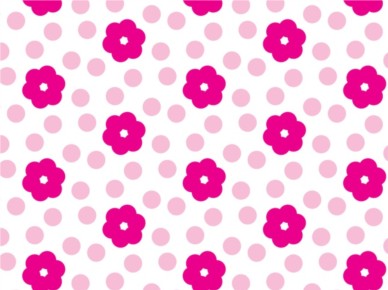 Pink Flower Pattern background set vector