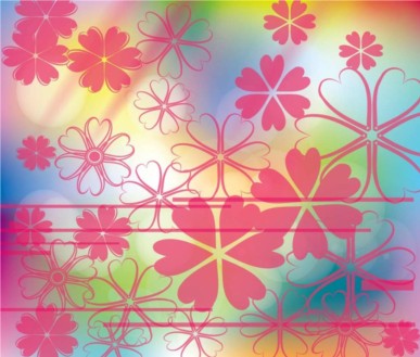 Pink Flowers Background vector