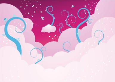 Pink Sky background design vectors