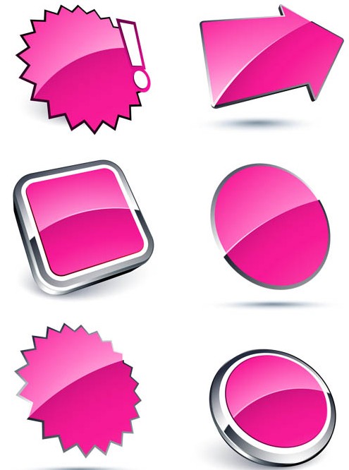 Pink Web Elements art vector