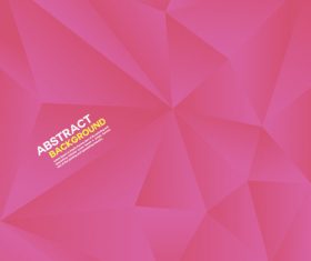 Pink geometric polygon background vector
