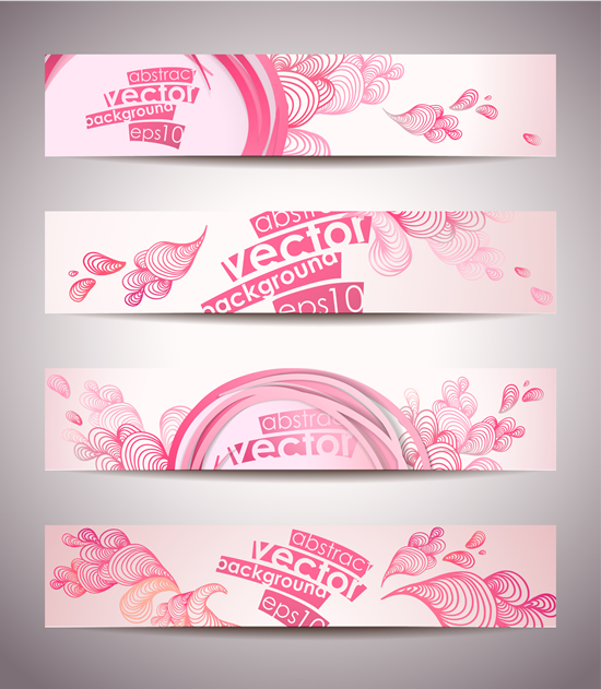 Pink style banner vector