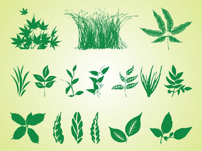 Plant Silhouettes Free Graphics art vector
