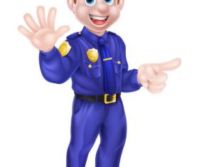 Police cartoon design illustration vector 01