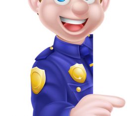 Police cartoon design illustration vector 02