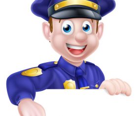 Police cartoon design illustration vector 03