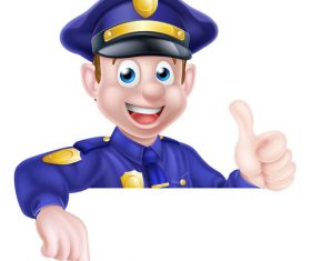 Police cartoon design illustration vector 04