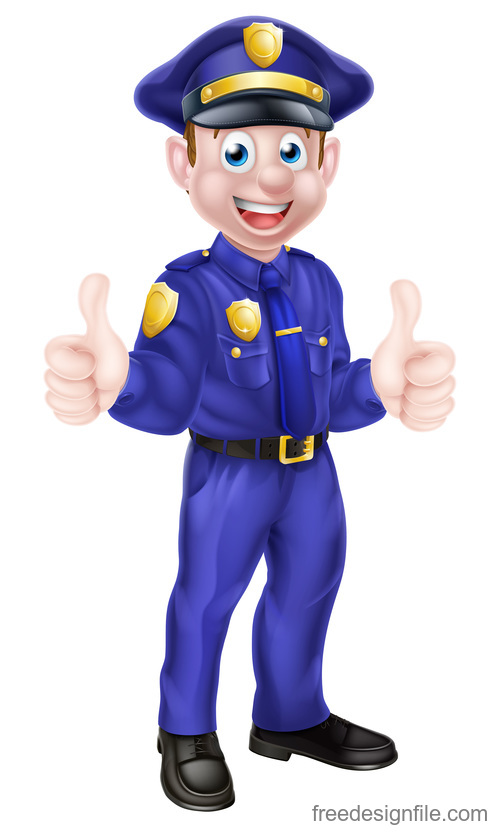 Police cartoon design illustration vector 10