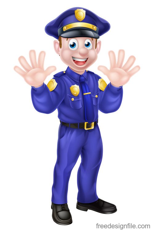 Police cartoon design illustration vector 11