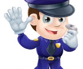 Police cartoon design illustration vector 13