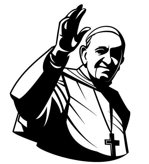 Pope Francis Vector Image design