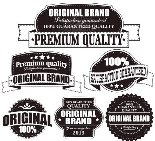 Premium Quality Labels art shiny vector