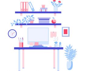 Private desk vector