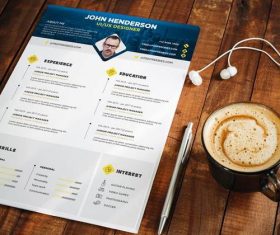 Professional Designer Resume PSD Template