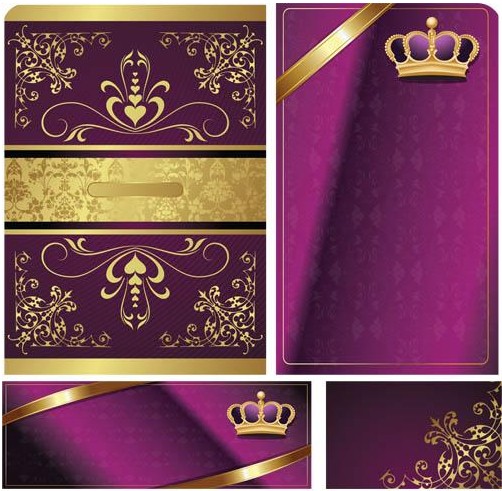 Purple Luxury Labels vector graphic