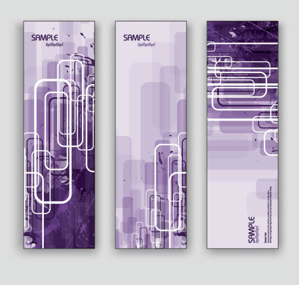 Purple abstract banner vector