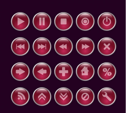 Purple medibuttons vector