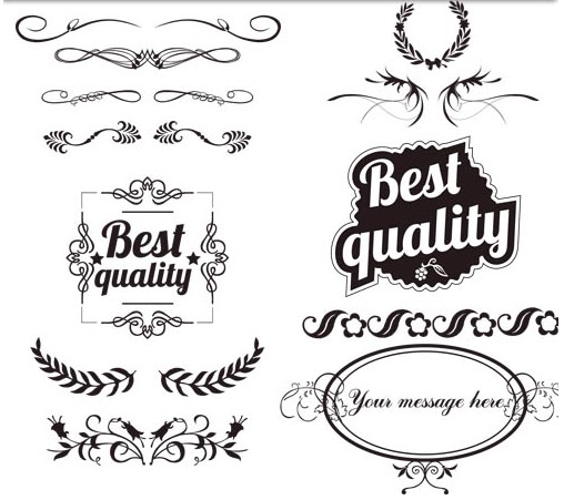 Quality Labels design vector