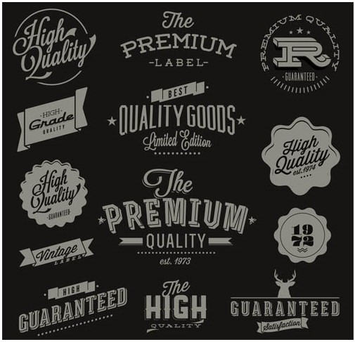 Quality Labels free design vector