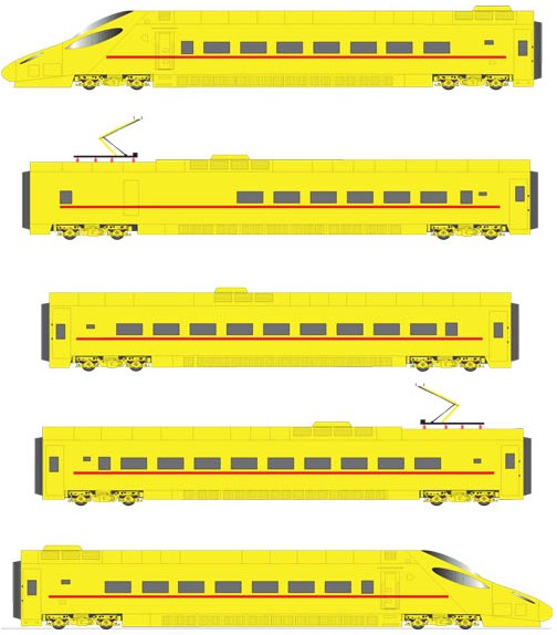 Railway wagons vector