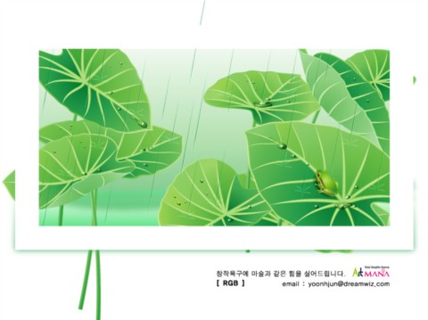 Rain lotus pond vector graphics