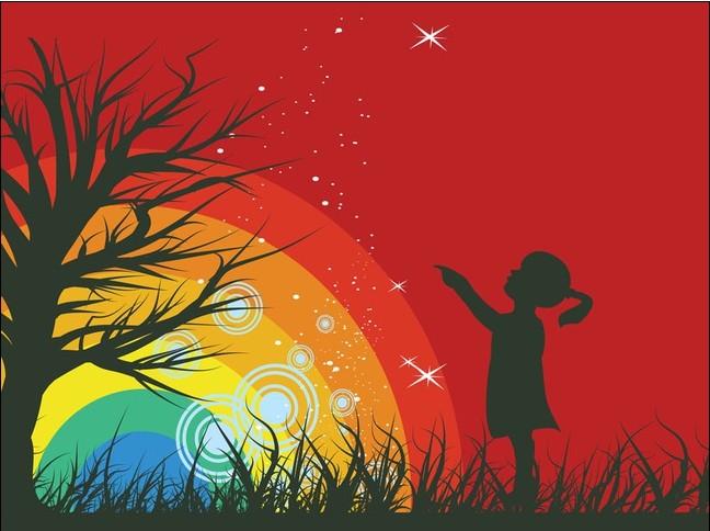 Rainbow Background Graphics art vector