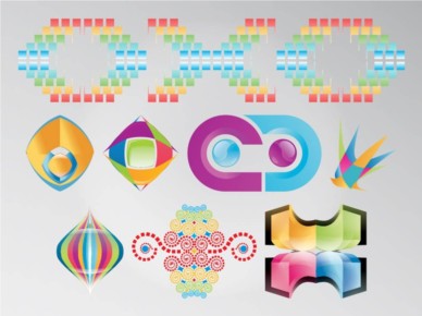 Rainbow Colored Logos vector
