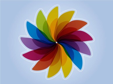 Rainbow Flower Design vector