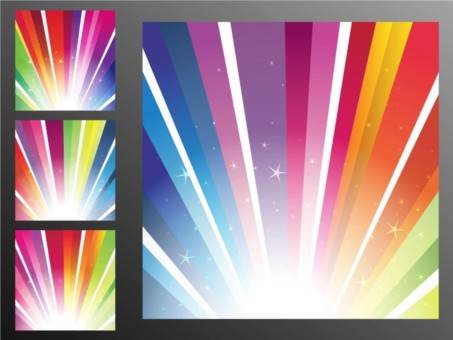 Rainbow Rays Background vector