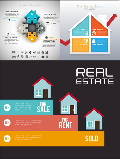 Real Estate Backgrounds 9 vector