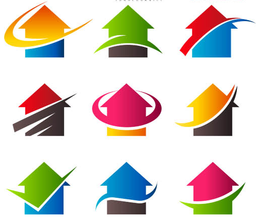 Real Estate Logo Set 9 vector graphics
