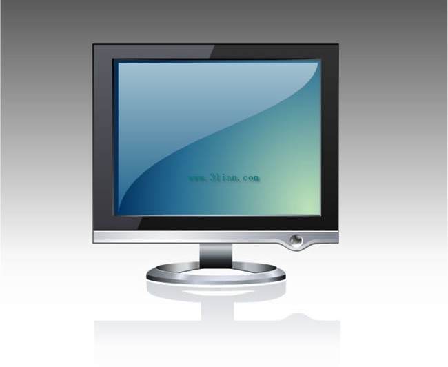 Realistic LCD design vector