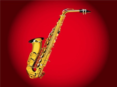 Realistic Saxophone vector