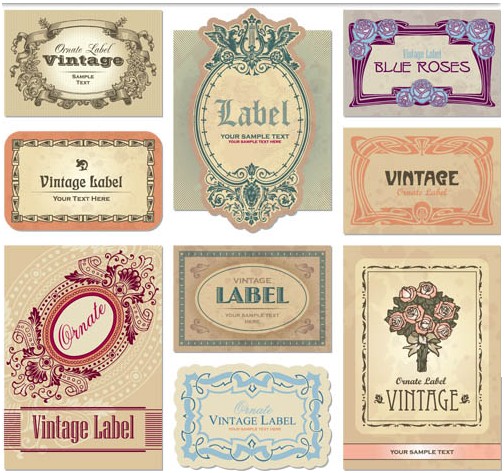 Rectangular Vintage Labels vectors