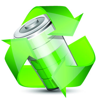 Recyclable Battery vector