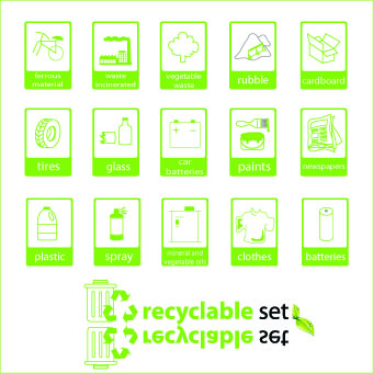 Recyclable logos vector