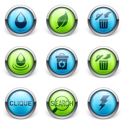 Recycle Reuse Glass icons vectors