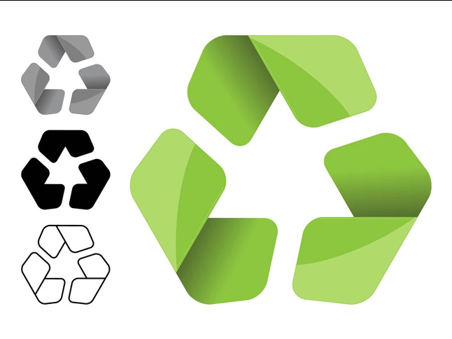 Recycling Symbols Set vector material