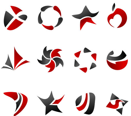 Red Abstract Logo vectors material