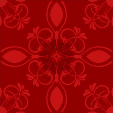 Red Flower Pattern shiny vector