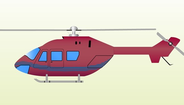 Red Helicopter Clip Art vector